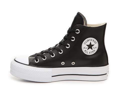 chuck taylor all star lift platform leather|chuck taylor all star leather high top black.